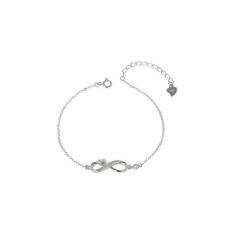 925 Sterling Silver Infinity Fashion Bracelet
