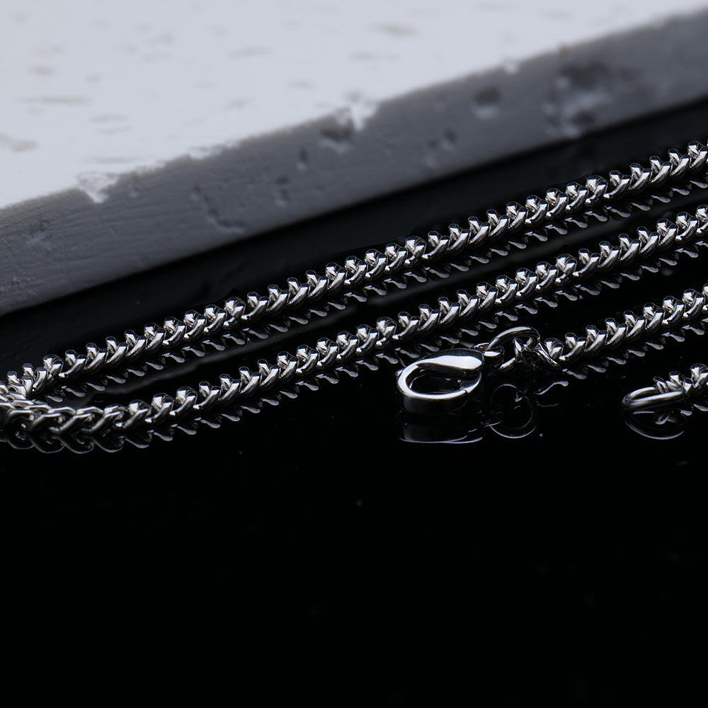 Women Men Classic Cuban 304L Titanium Steel Chain Necklace 3/5mm