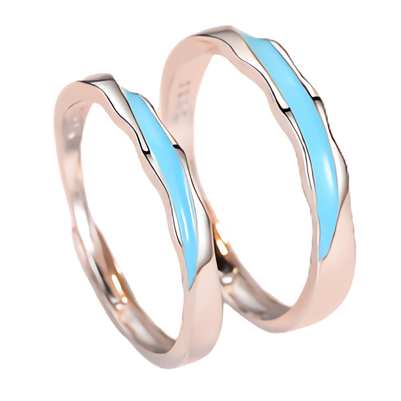 925 Sterling Silver Elegant Fashion Engagement Couple Rings