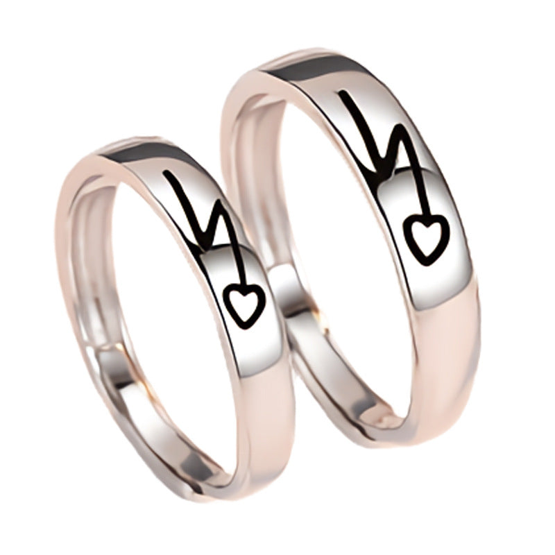 925 Sterling Silver Elegant Fashion Engagement Couple Rings
