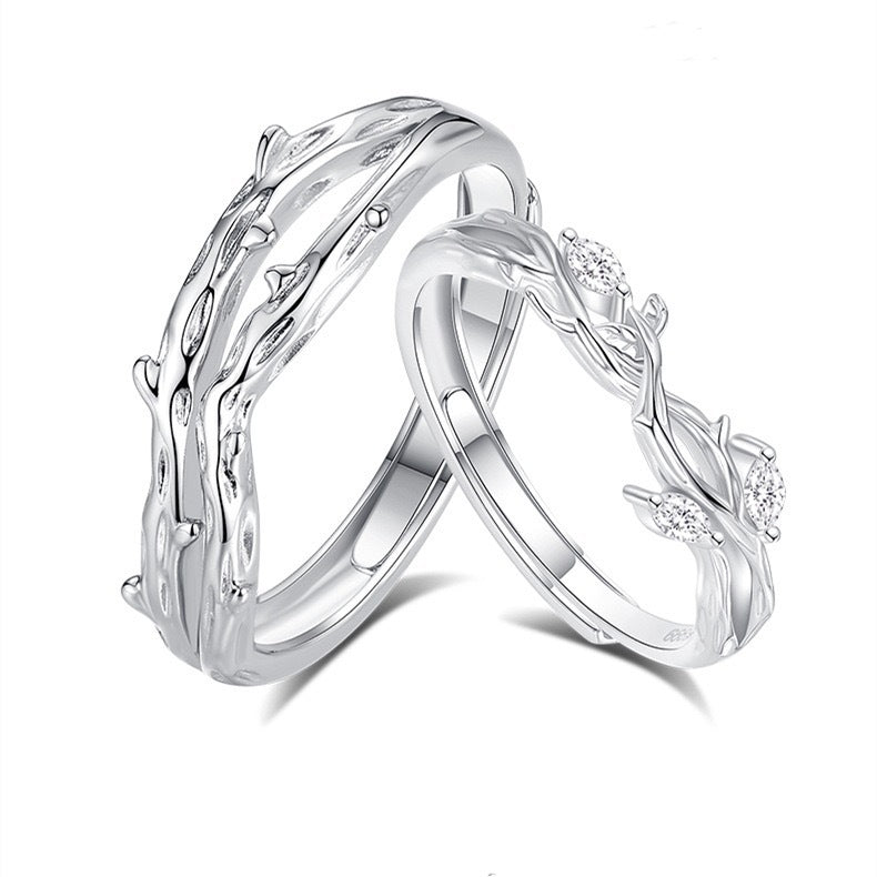 925 Sterling Silver Elegant Fashion Engagement Couple Rings