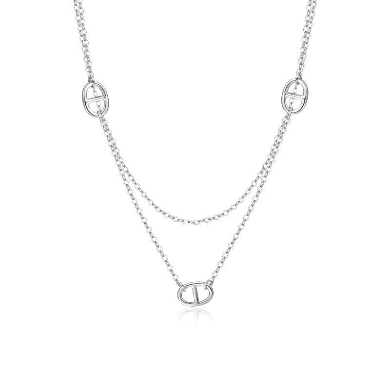 925 Sterling Silver Zircon Fashion Necklace