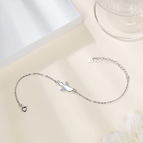 925 Sterling Silver Guardian Angel Lucky Bracelet for Women Girls with Gift Box