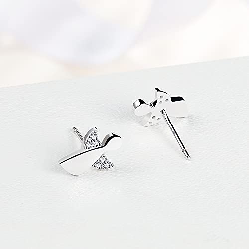 925 Sterling Silver Women Guardian Angel Earrings