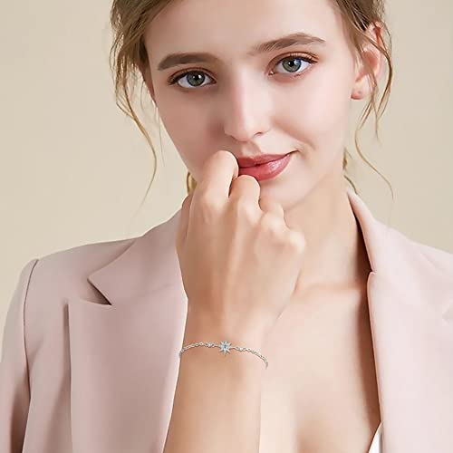 925 Sterling Silver Monaco Star Bracelet Jewelry Gift for Women Girls