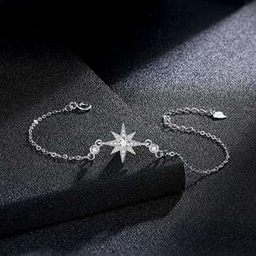 925 Sterling Silver Monaco Star Bracelet Jewelry Gift for Women Girls