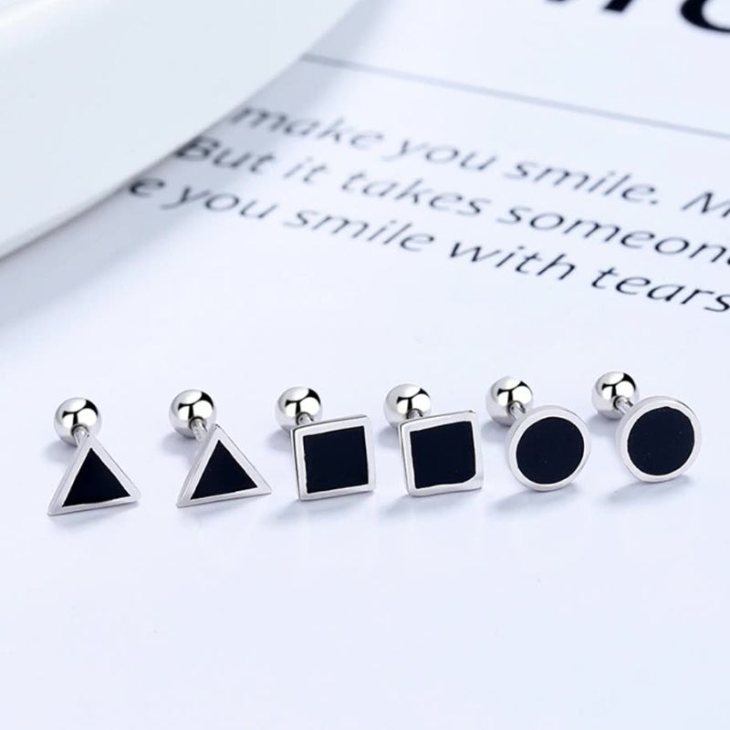 925 Sterling Silver Screwed Earrings