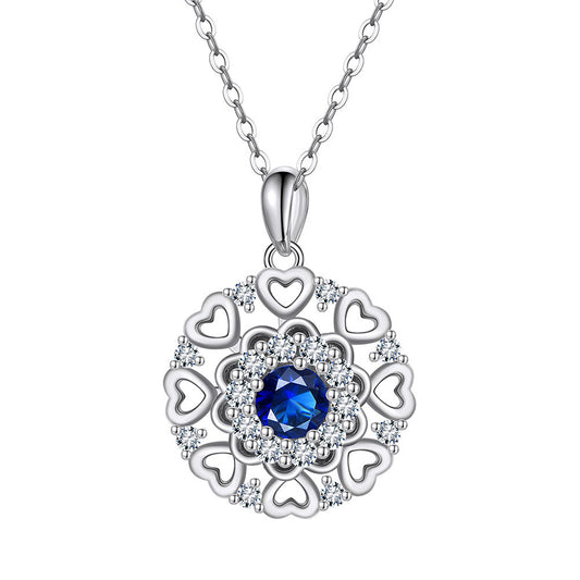 925 Sterling Silver Zircon Pendant Necklace