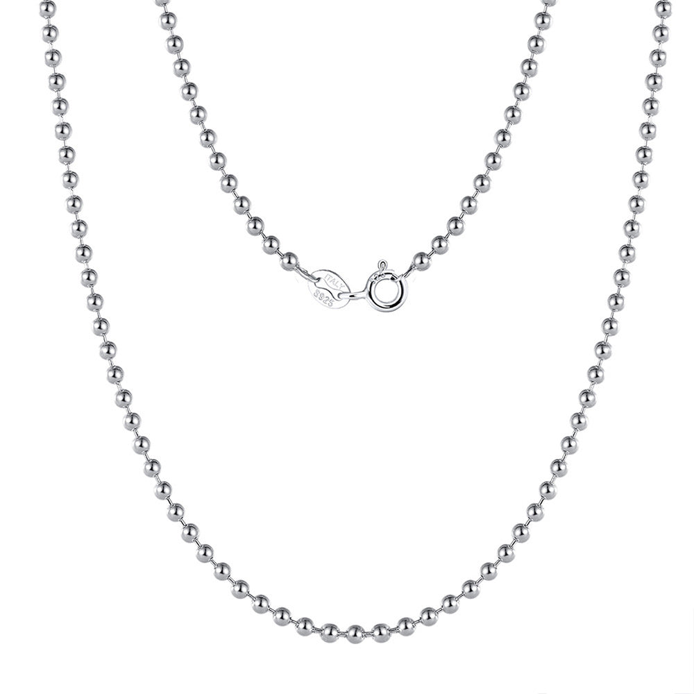 925 Sterling Silver Ball Beads Chain