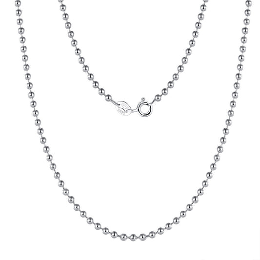 925 Sterling Silver Ball Beads Chain