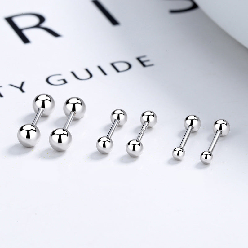 925 Sterling Silver Screw Back Stud Earrings