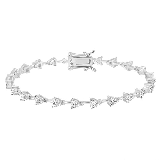 925 Sterling Silver 3mm 4mm Tennis Bracelet