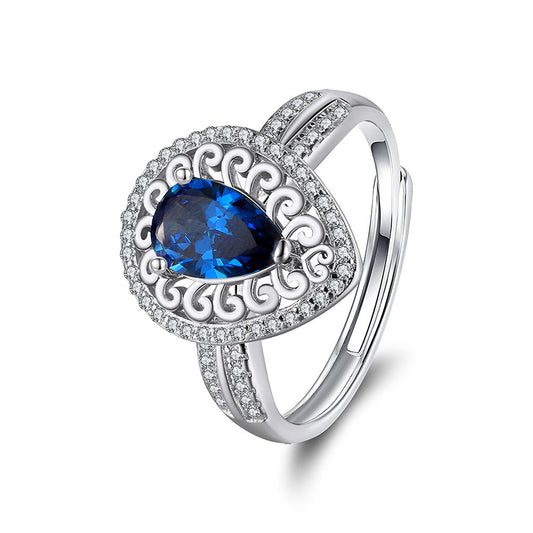 925 Sterling Silver Zircon Ring