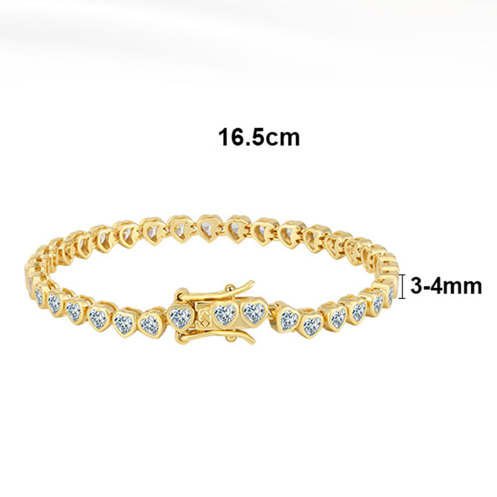 925 Sterling Silver 3mm 4mm Tennis Bracelet