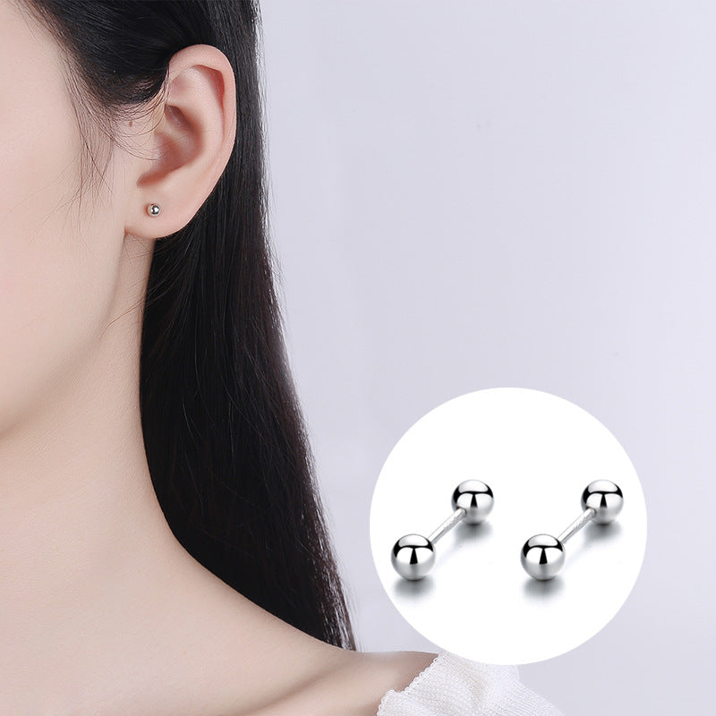 925 Sterling Silver Screw Back Stud Earrings