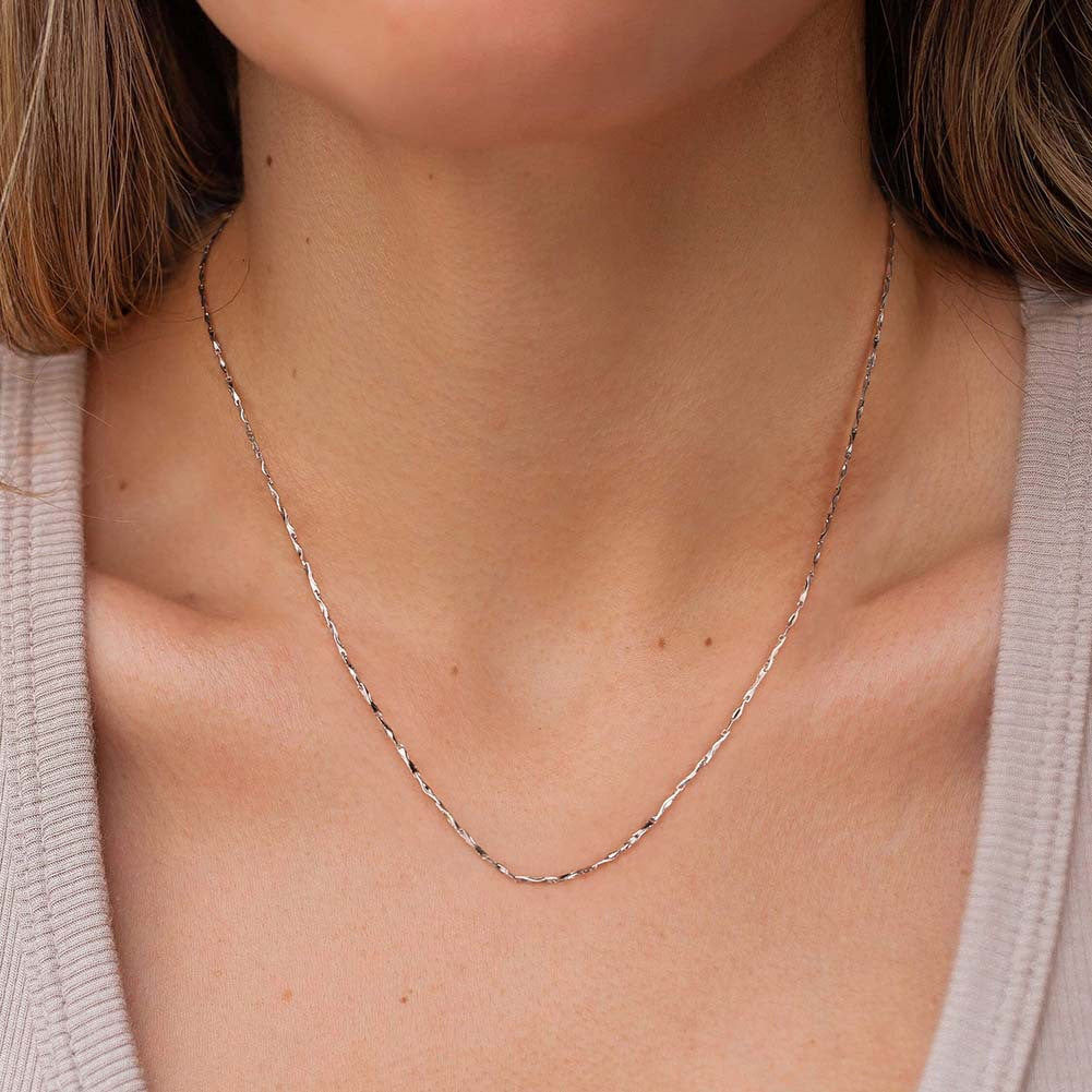 925 Sterling Silver Ingor Bar Chain