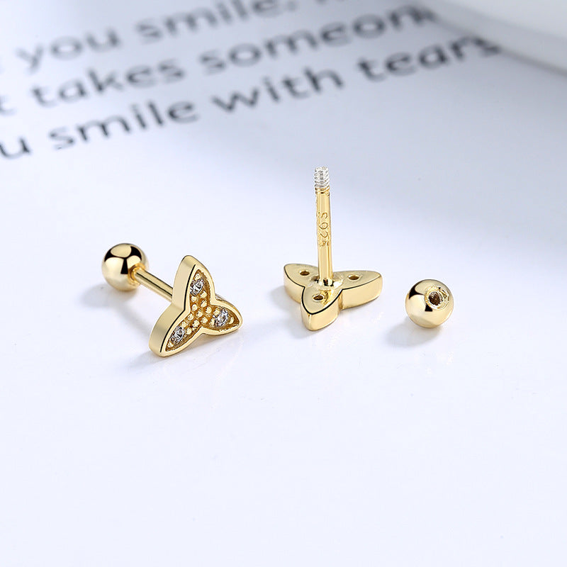 925 Sterling Silver Screw Back Stud Earrings