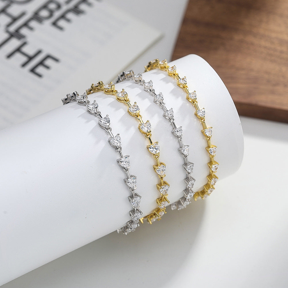 925 Sterling Silver 3mm 4mm Tennis Bracelet