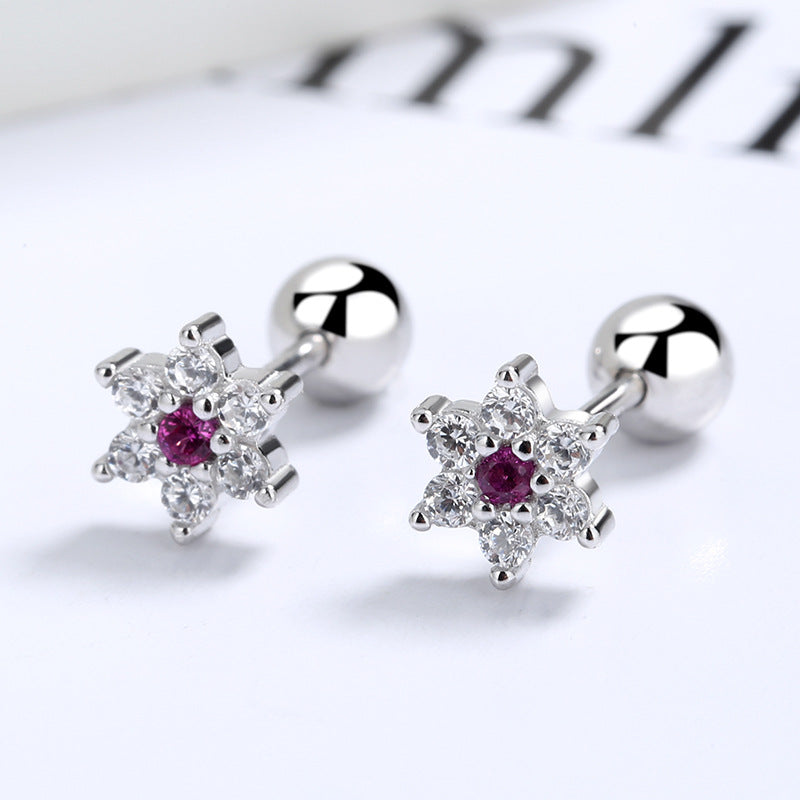925 Sterling Silver Screw Back Stud Earrings