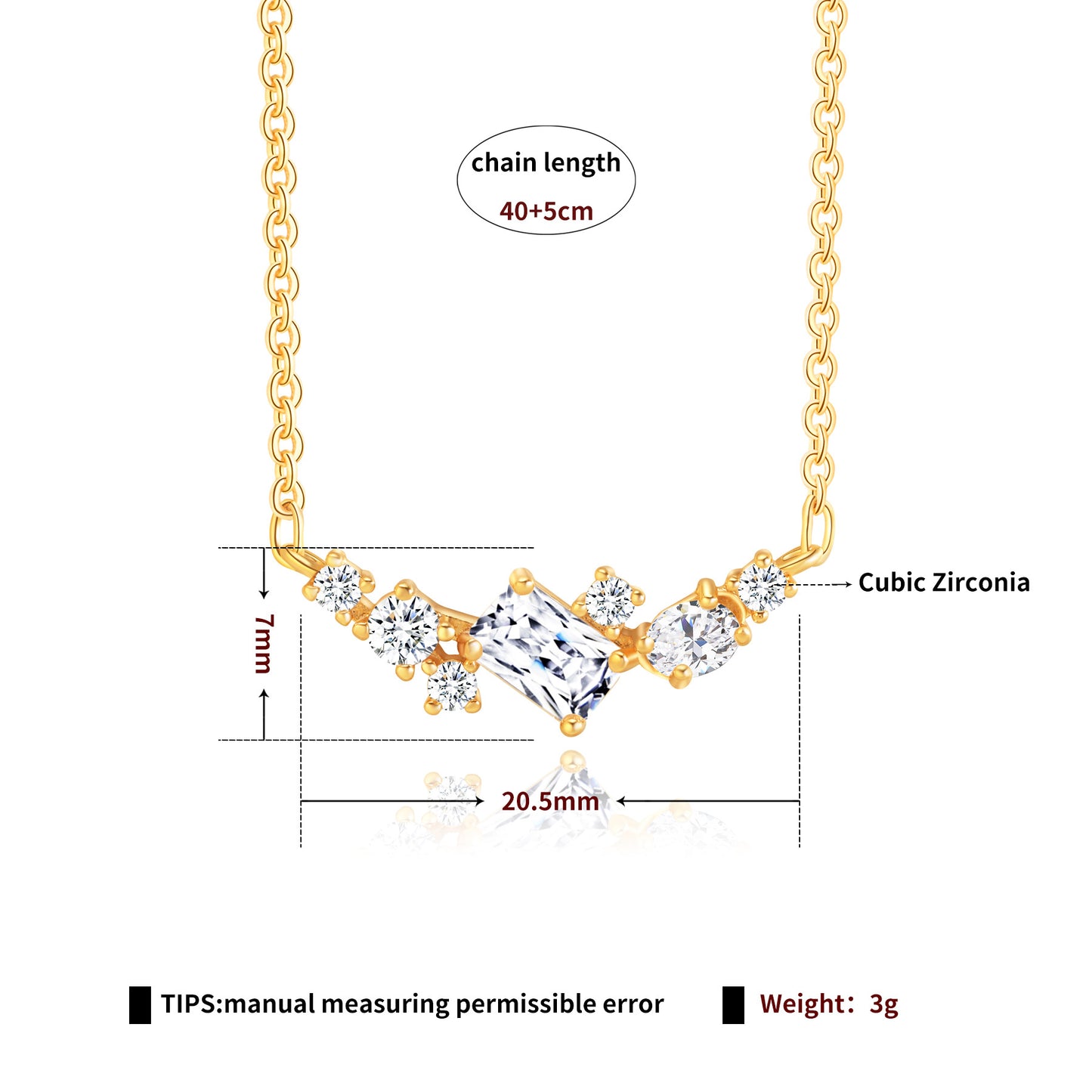 Brass With Plated Fashion Jewelry Necklace