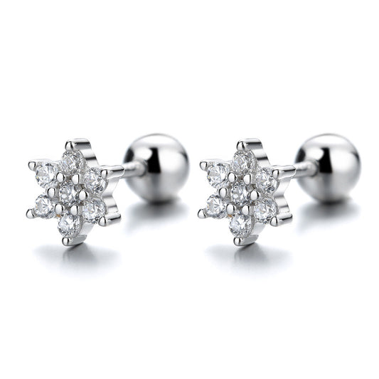 925 Sterling Silver Screw Back Stud Earrings