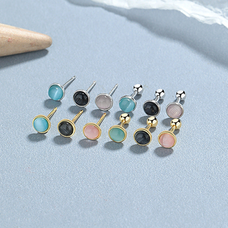 925 Sterling Silver Screwed Earrings