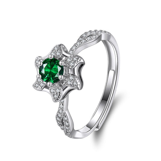925 Sterling Silver Zircon Ring