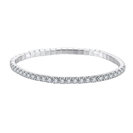 925 Sterling Silver 3mm Tennis Bracelet Flexible