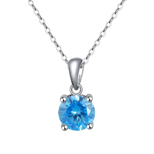 925 Sterling Silver Birthstone Necklace