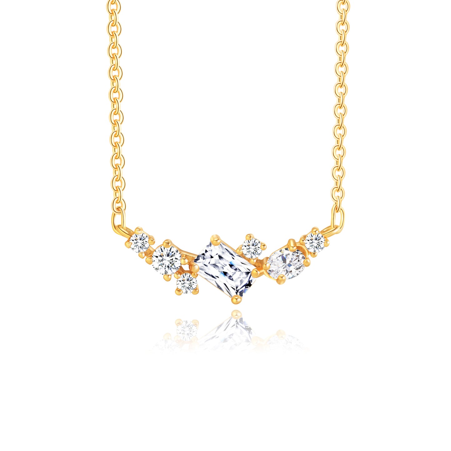Brass With Plated Fashion Jewelry Necklace