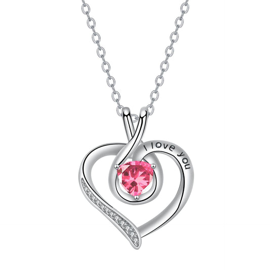 Copper With Silver Plated Heart Pendant Necklace
