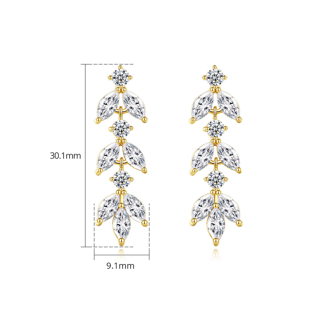 Copper With Plated Fashion Jewelry Earrings