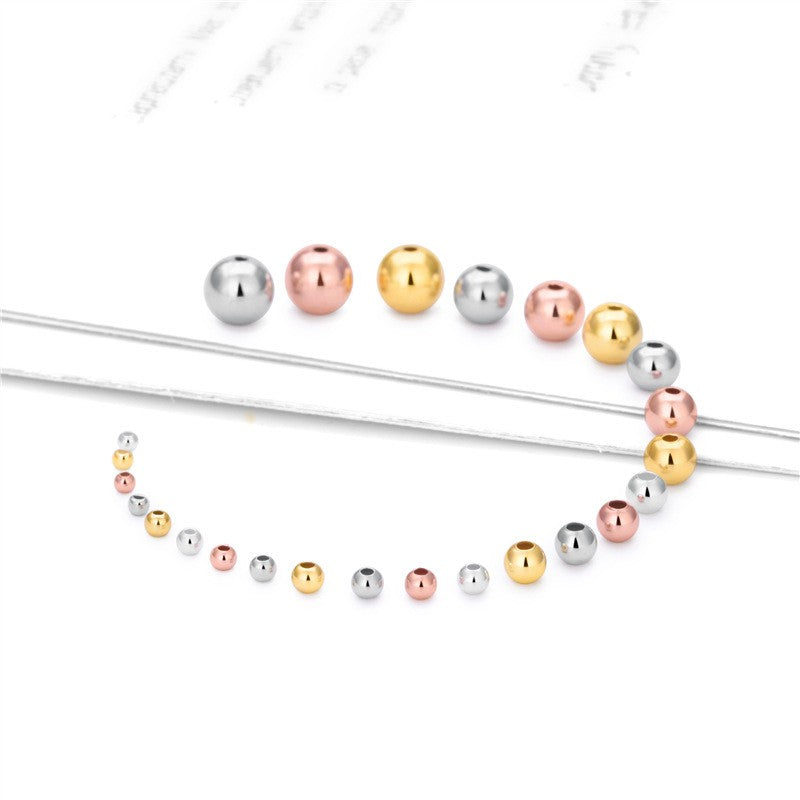 925 Sterling Silver Round Beads 2mm 2.5mm 3mm 4mm 5mm 6mm 7mm For Jewelry DIY