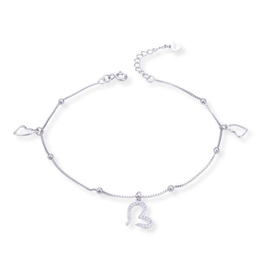 925 Sterling Silver Heart Fashion Bracelet