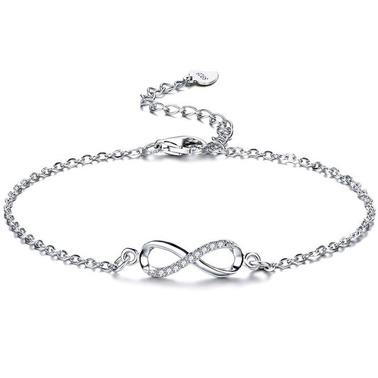925 Sterling Silver Infinity Fashion Bracelet