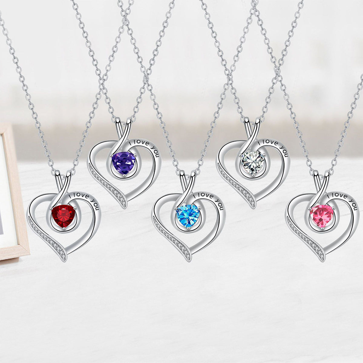 Copper With Silver Plated Heart Pendant Necklace