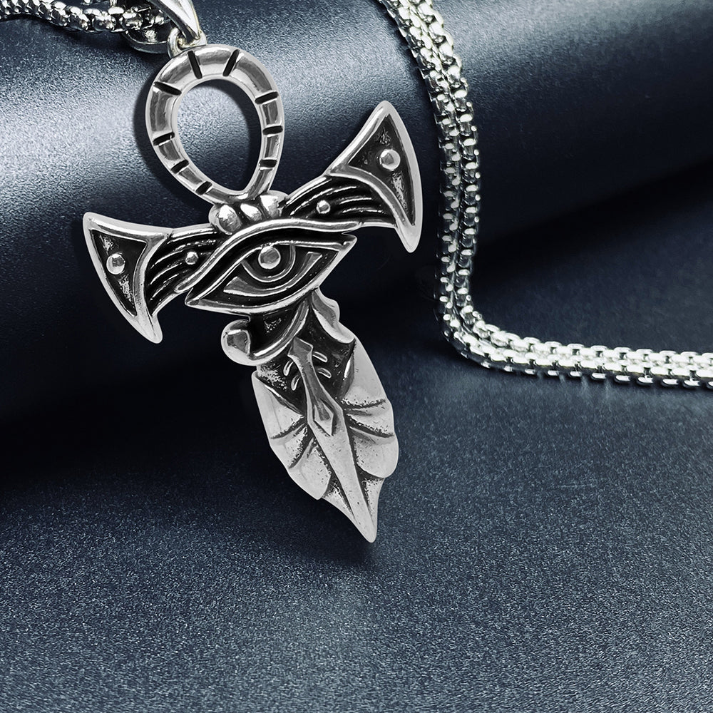 Eye of Horus Pendant Necklace, Men Women's Fashion Jewelry, Perfect for Parties & Gifts, Elegant Accessory for Everyday Wear