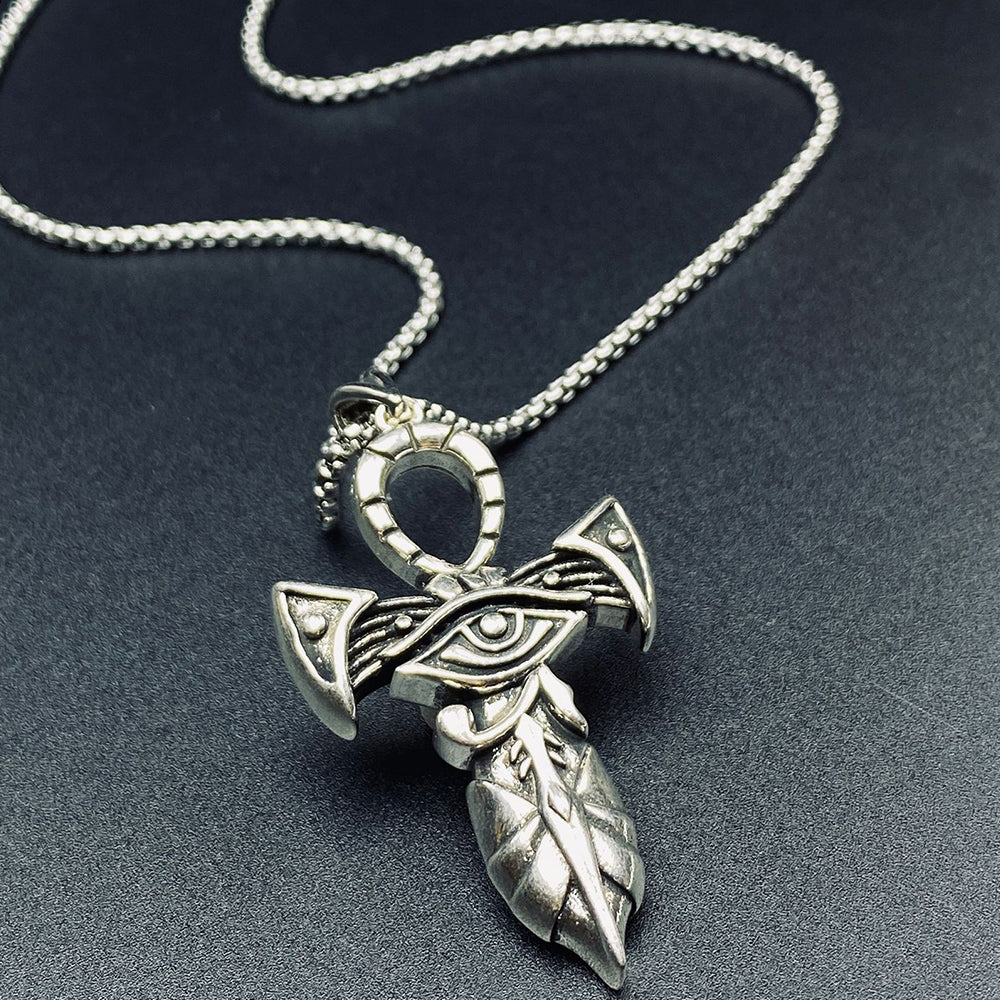 Eye of Horus Pendant Necklace, Men Women's Fashion Jewelry, Perfect for Parties & Gifts, Elegant Accessory for Everyday Wear