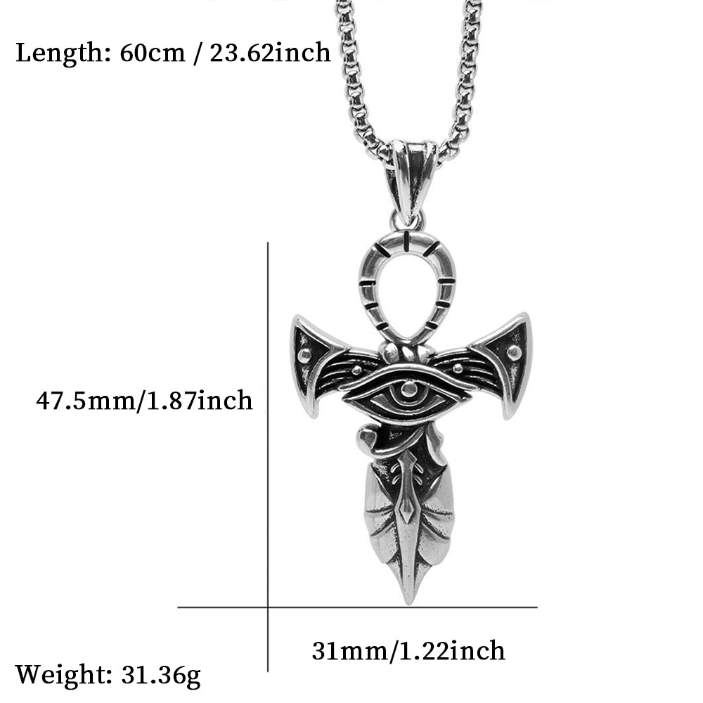 Eye of Horus Pendant Necklace, Men Women's Fashion Jewelry, Perfect for Parties & Gifts, Elegant Accessory for Everyday Wear