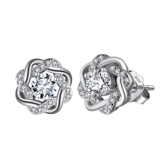 925 Sterling Silver Zircon Earrings