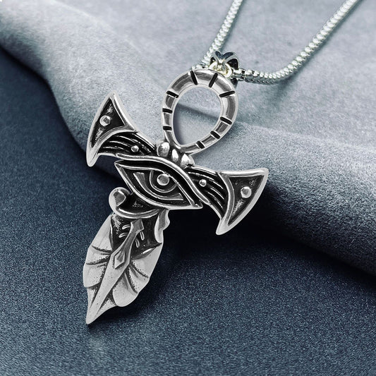 Eye of Horus Pendant Necklace, Men Women's Fashion Jewelry, Perfect for Parties & Gifts, Elegant Accessory for Everyday Wear