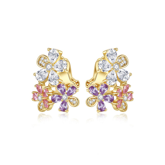 Copper With Gold Plated Fashion Jewelry Earrings