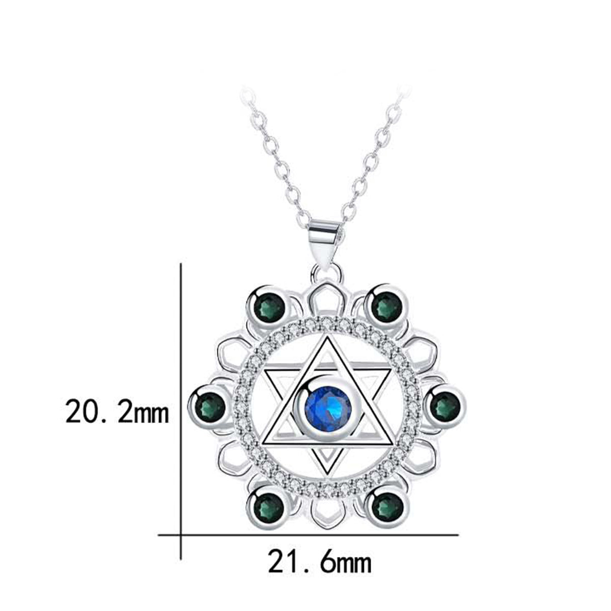 Copper With Silver Plated Skywheel Pendant Necklace