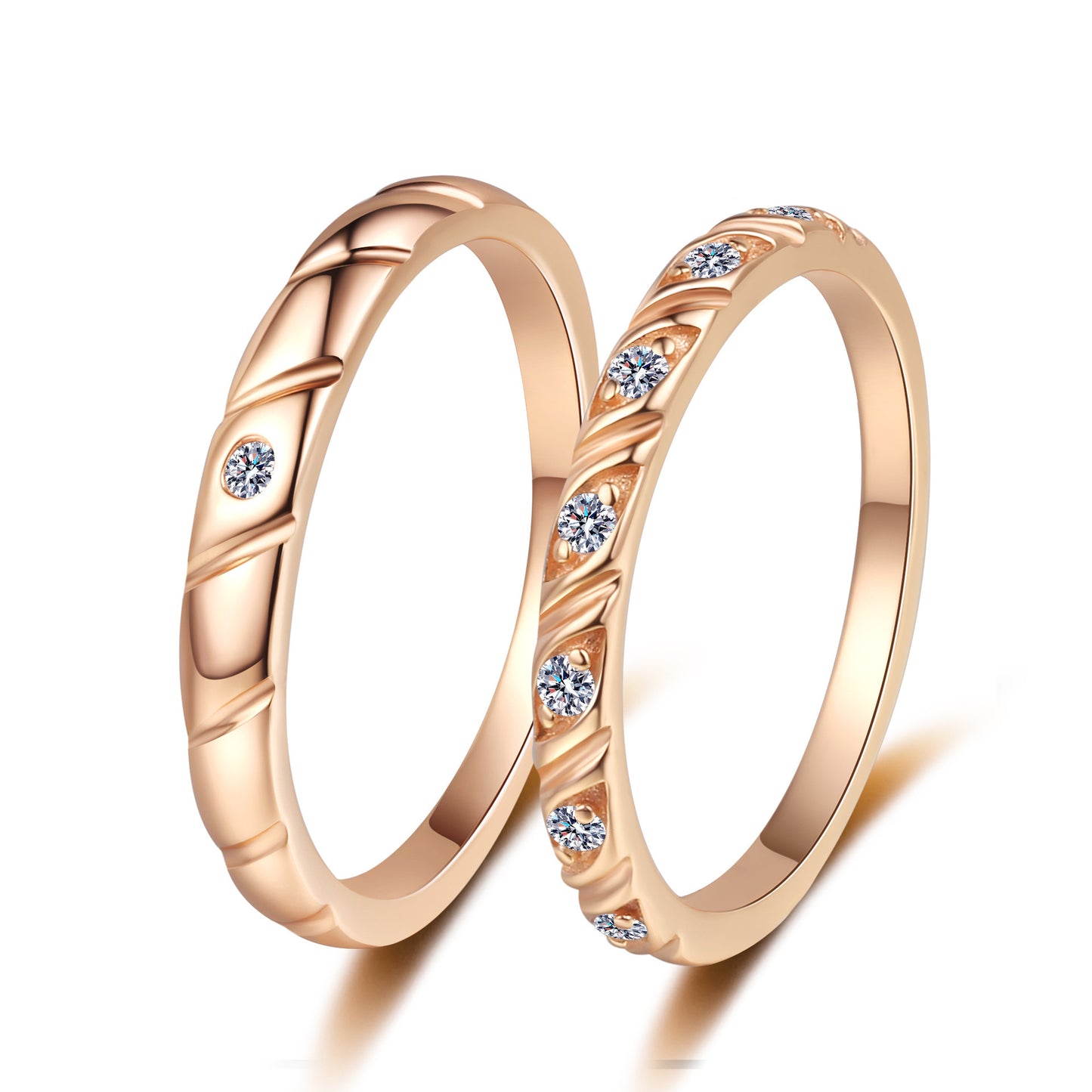 925 Sterling Silver Elegant Fashion Engagement Couple Rings