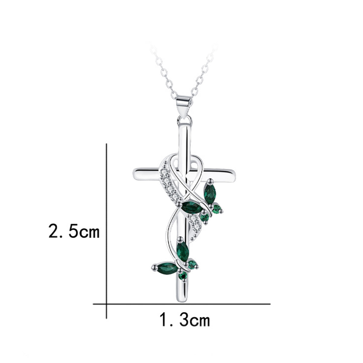 Copper With Silver Plated Cross Pendant Necklace