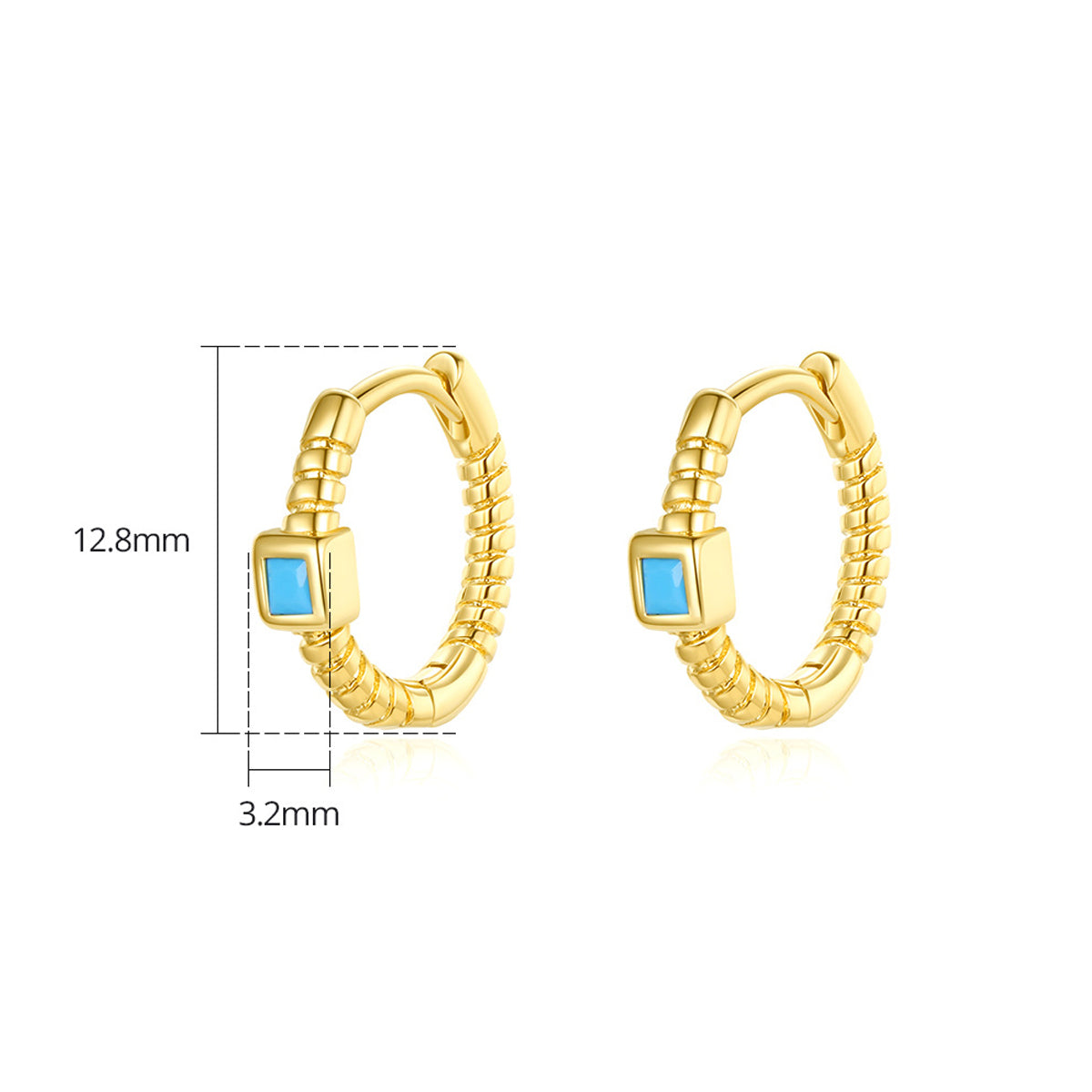 Copper With Gold Plated Fashion Jewelry Earrings