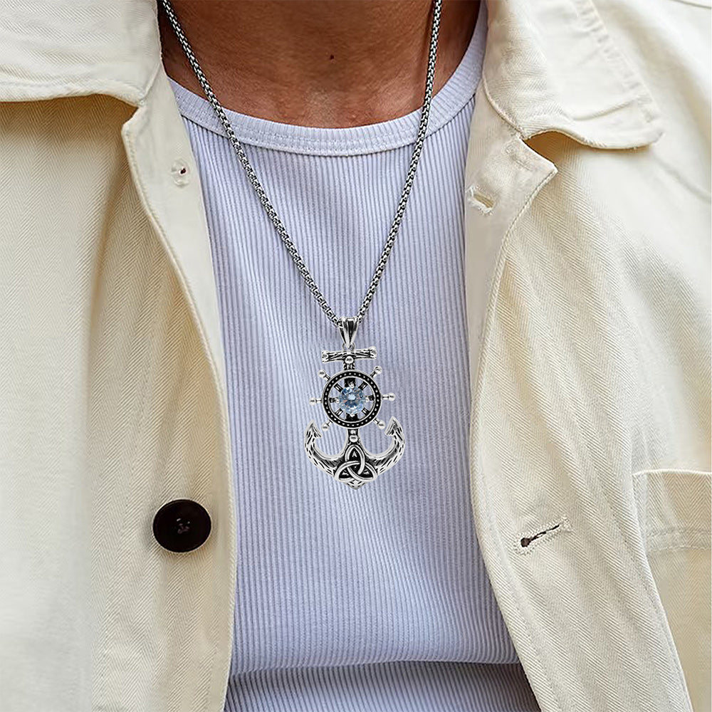 Anchor Pendant Necklace, Men Women's Fashion Jewelry, Perfect for Parties & Gifts, Elegant Accessory for Everyday Wear