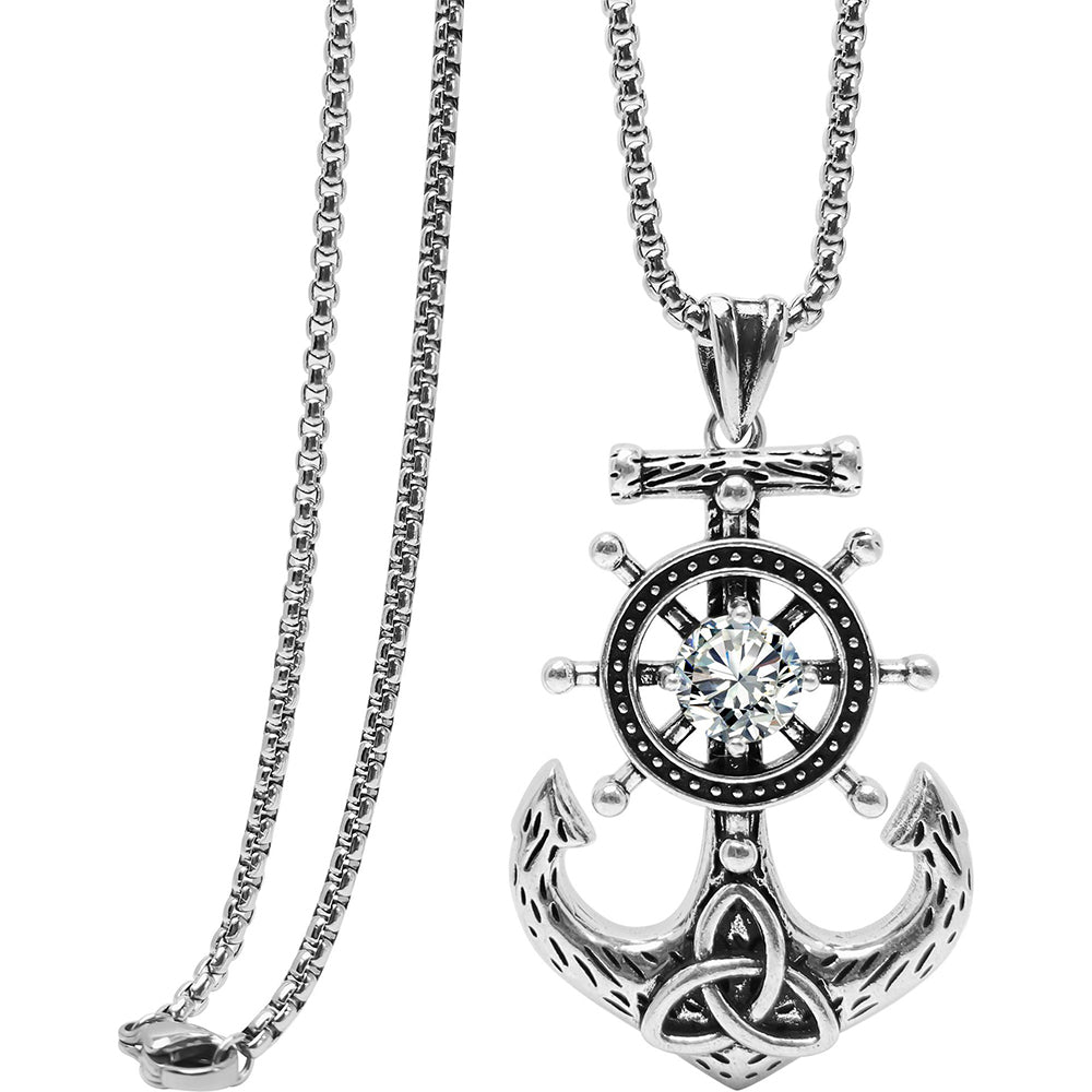 Anchor Pendant Necklace, Men Women's Fashion Jewelry, Perfect for Parties & Gifts, Elegant Accessory for Everyday Wear