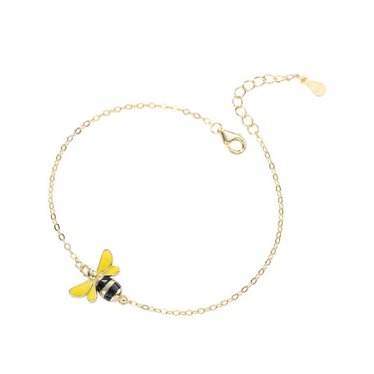 925 Sterling Silver Bee Fashion Bracelet
