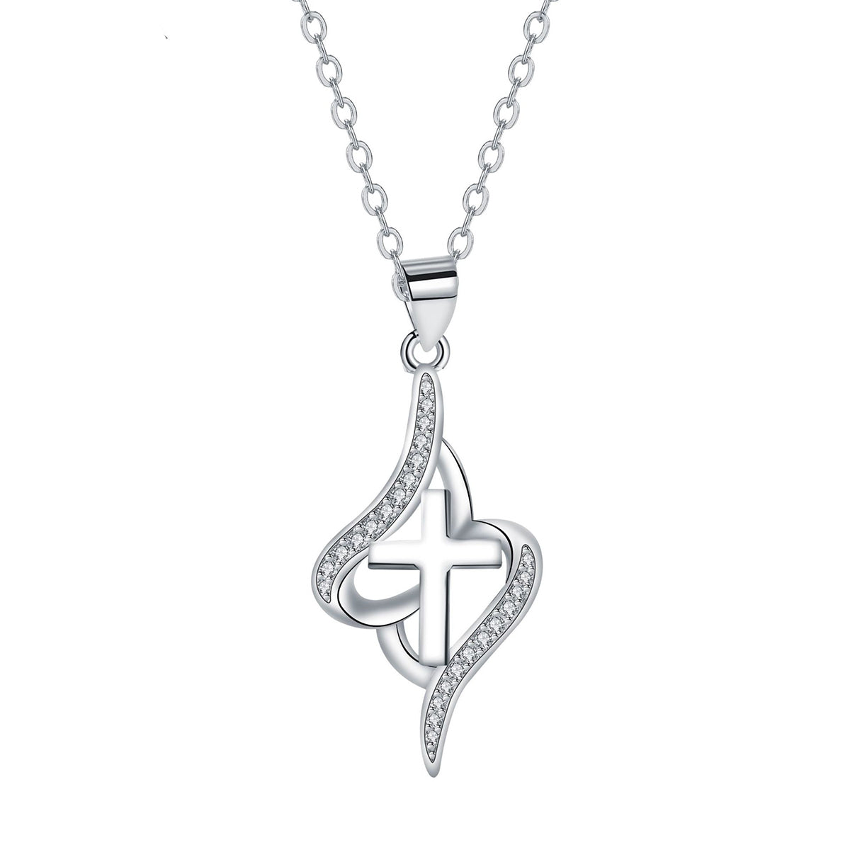 Copper With Silver Plated Heart Pendant Necklace